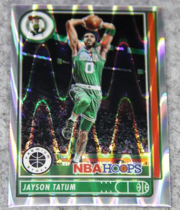 2022-23 Jayson Tatum #571 Panini Chronicles Hoops Premium Stock Swirl Prizm SN#19 - front