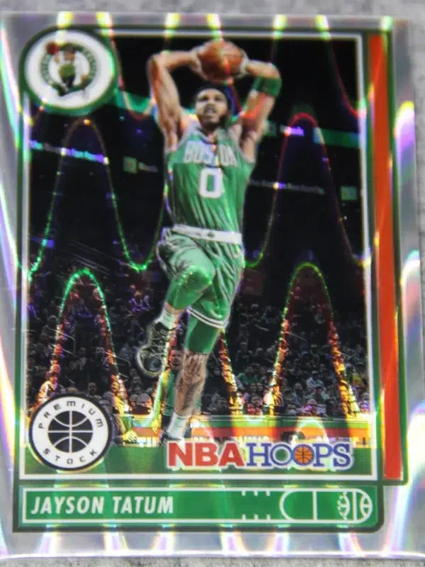 2022-23 Jayson Tatum #571 Panini Chronicles Hoops Premium Stock Swirl Prizm SN#19 - front