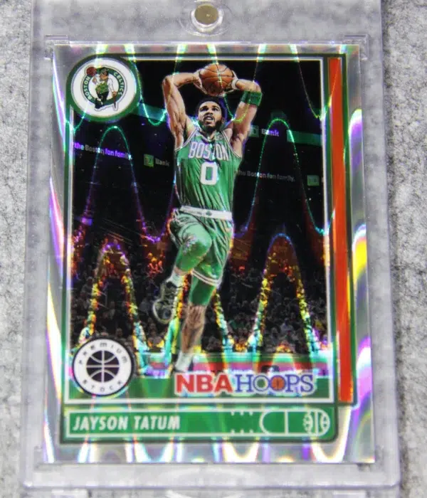 2022-23 Jayson Tatum #571 Panini Chronicles Hoops Premium Stock Swirl Prizm SN#19[25] - front