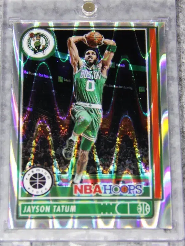 2022-23 Jayson Tatum #571 Panini Chronicles Hoops Premium Stock Swirl Prizm SN#19[25] - front