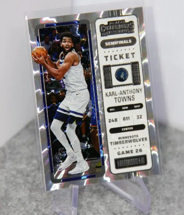2022-23 Karl-Anthony Towns #20 Panini Contenders Semifinals Ticket SN#66 - stand