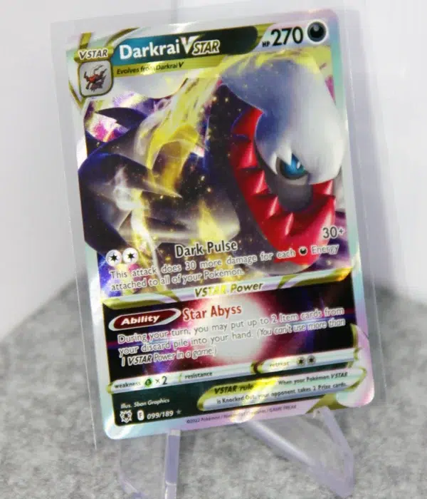 2022 Darkrai VSTAR 099189 Pokemon Sword & Shield Astral Radiance Ultra Rare Holo - stand