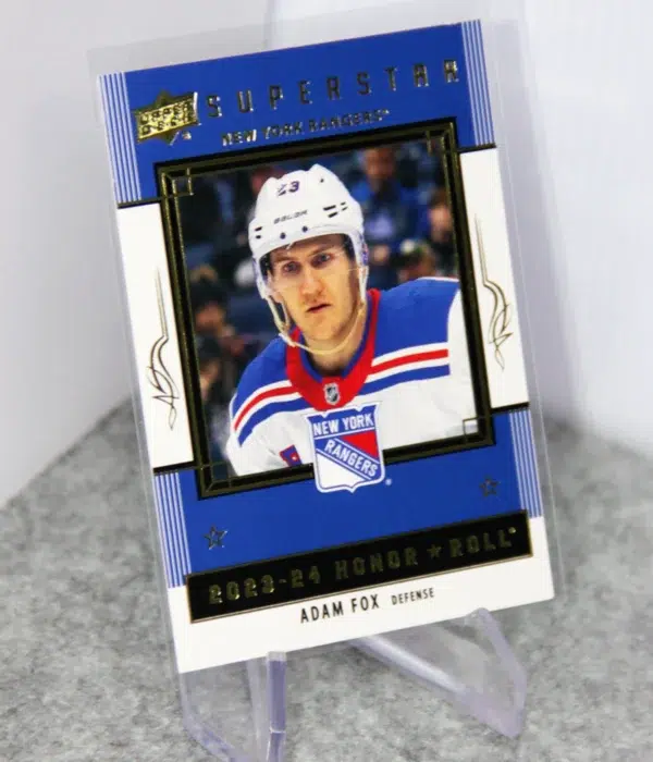 2023-24 Adam Fox #HR-5 Upper Deck Series 1 Honor Roll - stand