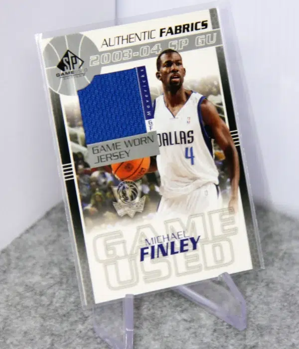 2003-04 Michael Finley #MF-J Upper Deck SP Game Used Authentic Fabrics - stand