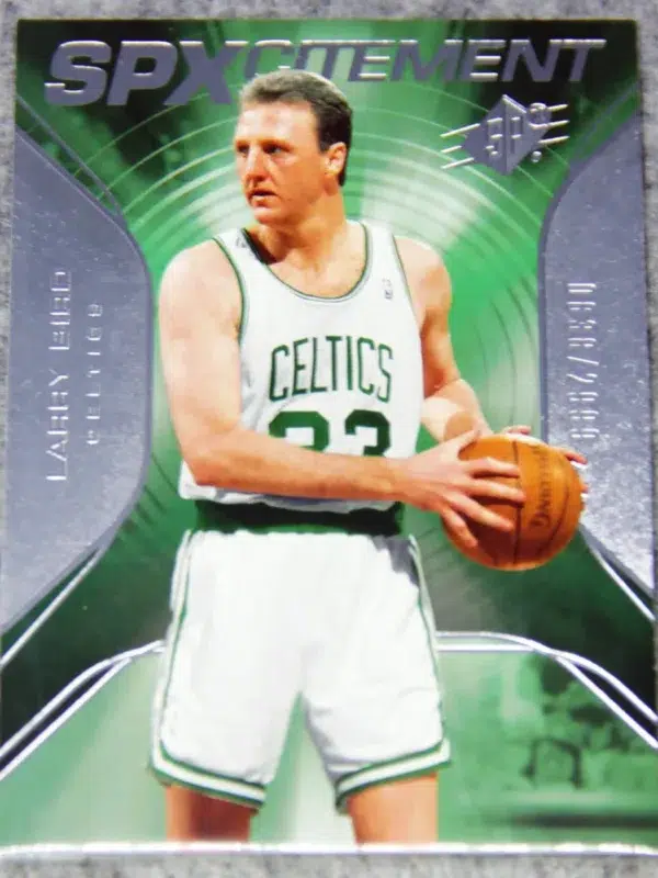 2006-07 Larry Bird #SPX-27 Upper Deck SPx SPXcitement SN#838 - front
