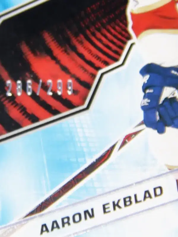 2018-19 Aaron Ekblad #13 Upper Deck SPx Stars SN#286 - detail