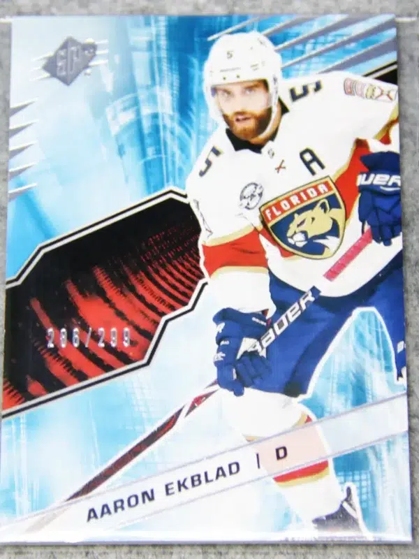 2018-19 Aaron Ekblad #13 Upper Deck SPx Stars SN#286 - front