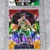 2020-21 Jayson Tatum #41 Panini Select Concourse Red White Orange Flash Prizm HGA 9 Mint - front