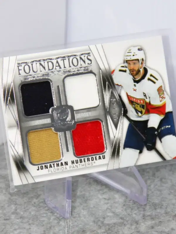 2020-21 Jonathan Huberdeau #F-JH Upper Deck The Cup Foundations Quad Jersey SN#11 - stand