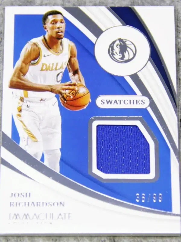 2020-21 Josh Richardson #SW-JRS Panini Immaculate Collection Swatches Jersey Relic SN#36 - front