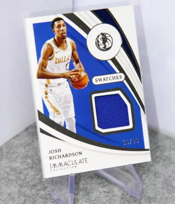 2020-21 Josh Richardson #SW-JRS Panini Immaculate Collection Swatches Jersey Relic SN#36 - stand