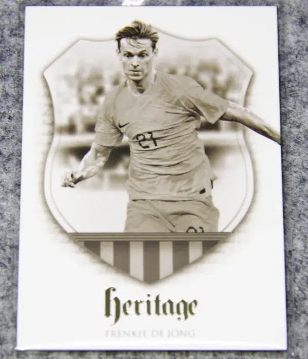 2023 Frenkie de Jong #HG037 Futera Unique Football Heritage Gold SN#7 - front