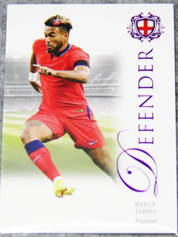 2023 Reece James #017 Futera Unique Football Defender Amethyst SN#5 - front