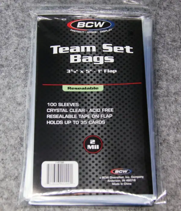 BCW Resealable Team Set Bags - front