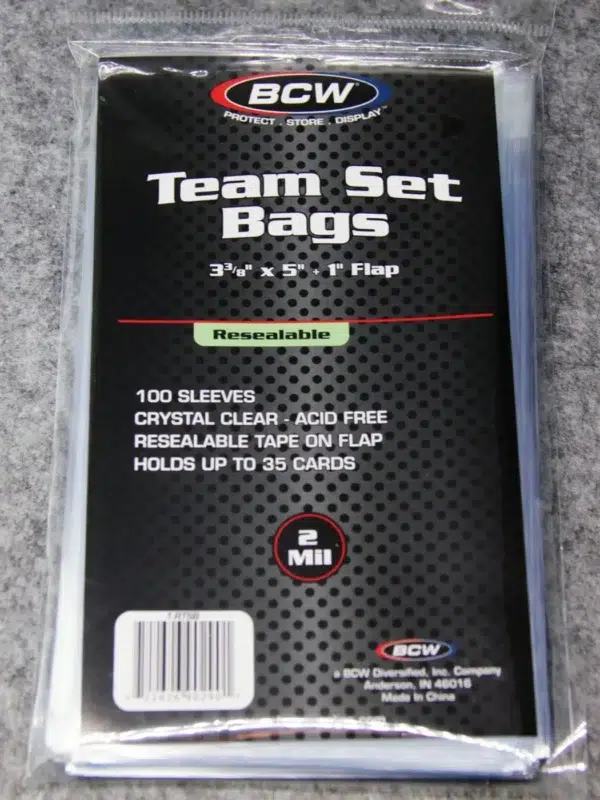 BCW Resealable Team Set Bags - front