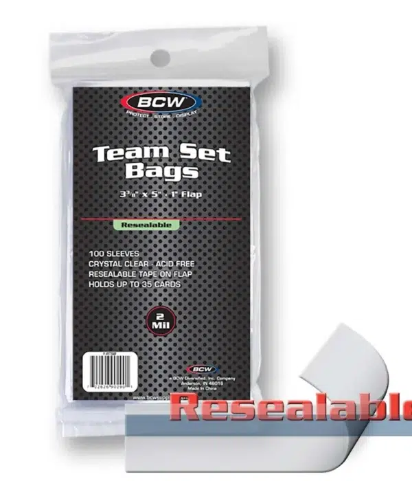 BCW Resealable Team Set Bags - supplier2