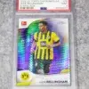 2022-23 Jude Bellingham #28 Topps Chrome Bundesliga X-Fractor SN#75 PSA MINT 9 - front