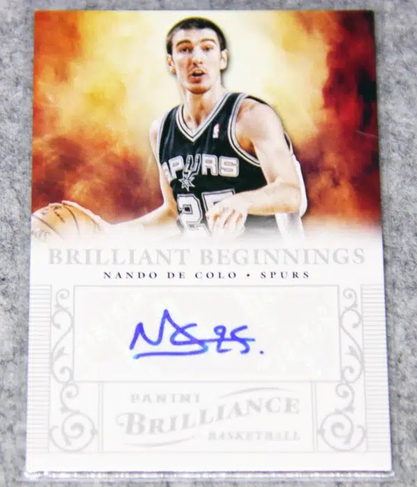 2012-13 Nando de Colo #51 Panini Brilliance Brilliant Beginnings Auto - front