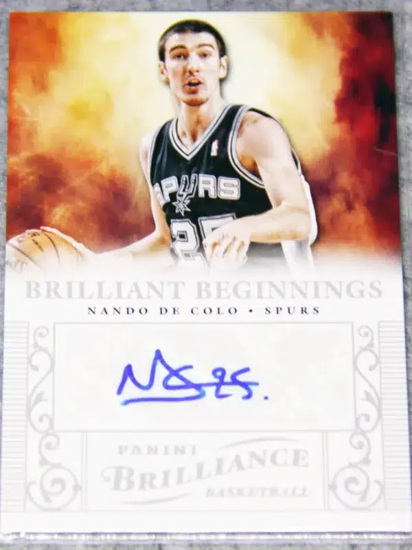 2012-13 Nando de Colo #51 Panini Brilliance Brilliant Beginnings Auto - front