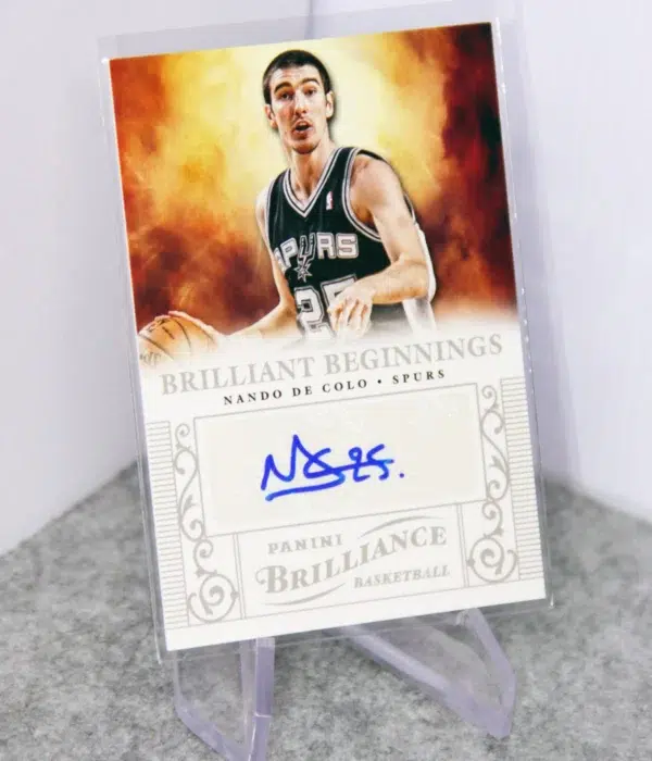 2012-13 Nando de Colo #51 Panini Brilliance Brilliant Beginnings Auto - stand