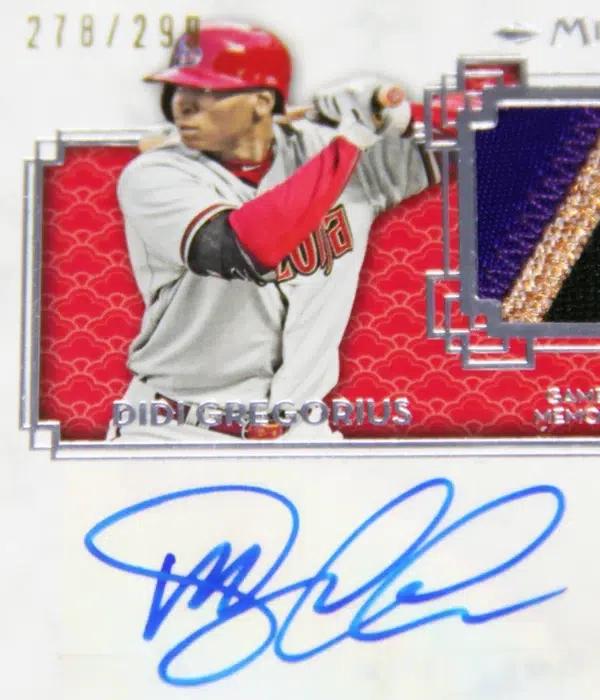 2014 Didi Gregorius #SST-DG Topps Museum Collection Signature Swatches Autograph SN#278 - detail