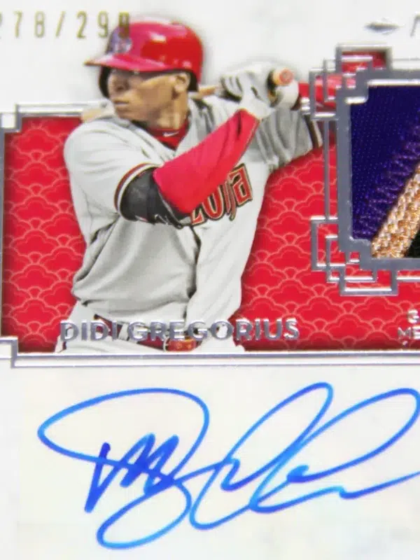 2014 Didi Gregorius #SST-DG Topps Museum Collection Signature Swatches Autograph SN#278 - detail
