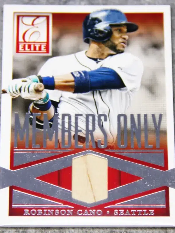 2015 Robinson Cano #43 Panini Elite Members Only Materials Bat Relic - front