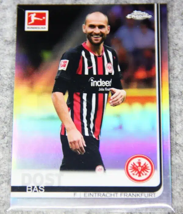 2019-20 Bas Dost #42 Topps Chrome Bundesliga Refractor - front