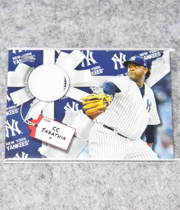 2019 CC Sabathia #WHR-CS Topps WalMart Holiday Mega Baseball Relic - front