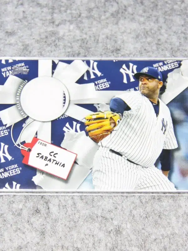 2019 CC Sabathia #WHR-CS Topps WalMart Holiday Mega Baseball Relic - front