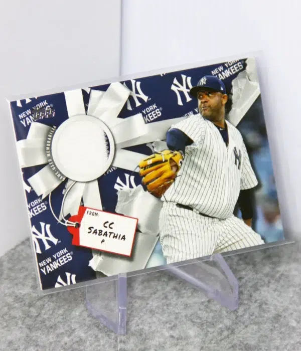 2019 CC Sabathia #WHR-CS Topps WalMart Holiday Mega Baseball Relic - stand