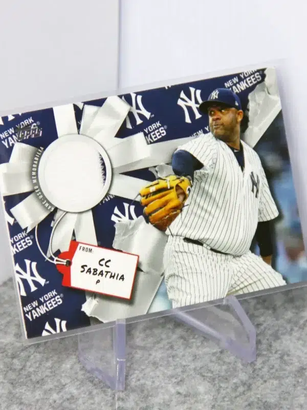 2019 CC Sabathia #WHR-CS Topps WalMart Holiday Mega Baseball Relic - stand