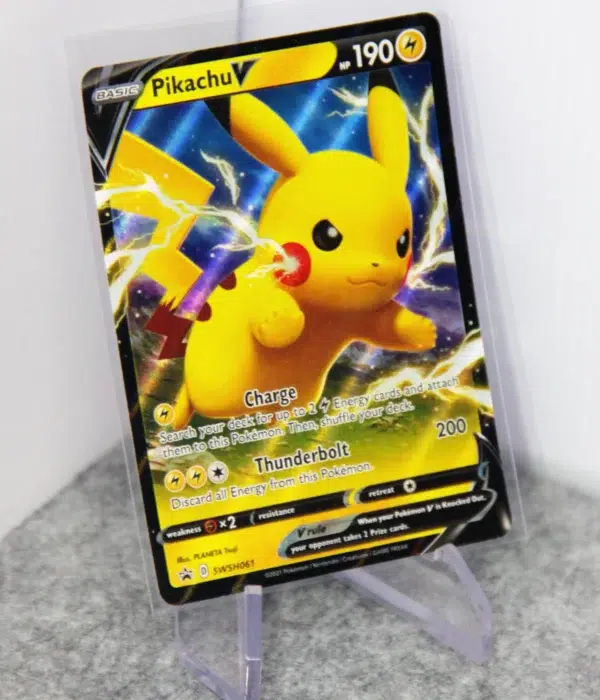 2019 Pikachu V SWSH061 Pokemon Sword & Shield Black Star Promo Holo - stand