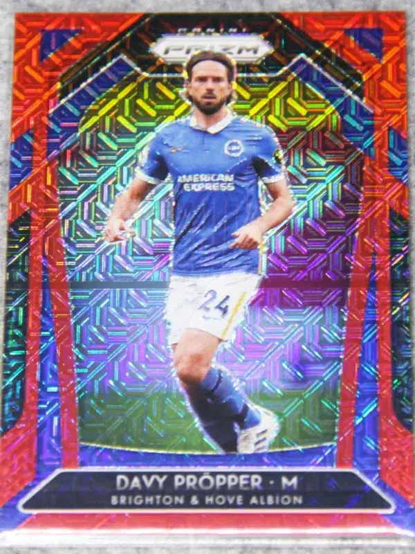 2020-21 Davy Propper #172 Panini Prizm Premier League Red Mojo Prizm SN#128 - front