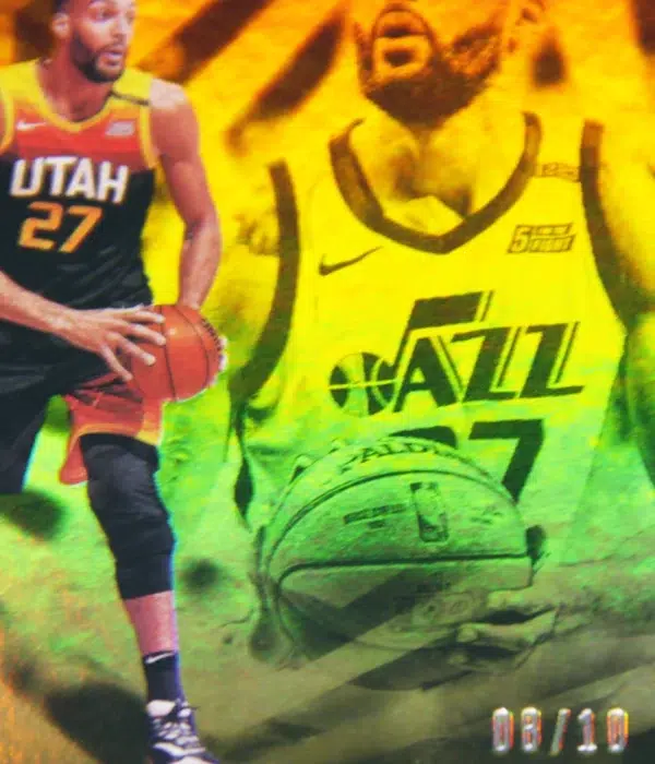 2020-21 Rudy Gobert #12 Panini Illusions Gold Parallel SN#8 - detail