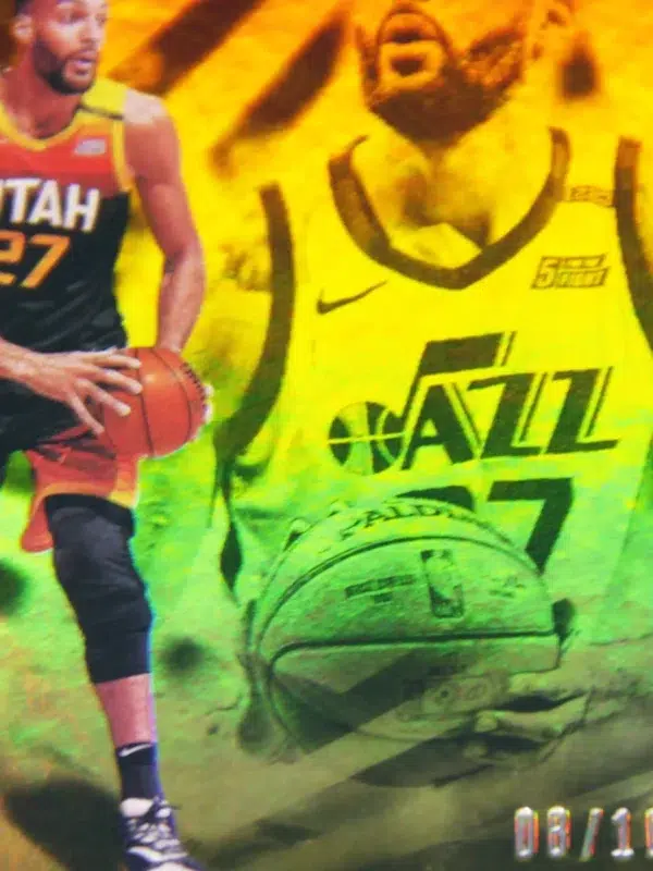 2020-21 Rudy Gobert #12 Panini Illusions Gold Parallel SN#8 - detail