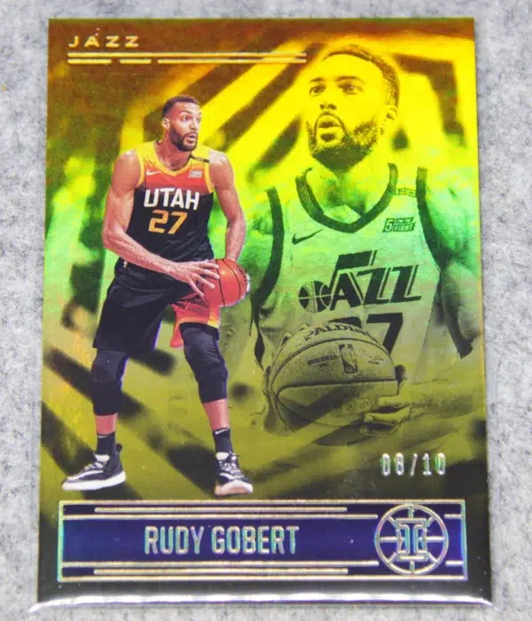 2020-21 Rudy Gobert #12 Panini Illusions Gold Parallel SN#8 - front