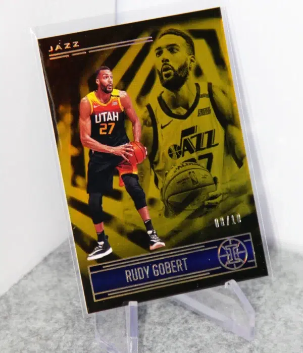 2020-21 Rudy Gobert #12 Panini Illusions Gold Parallel SN#8 - stand