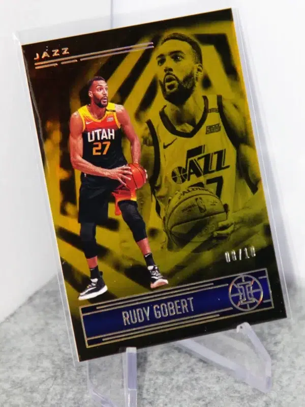 2020-21 Rudy Gobert #12 Panini Illusions Gold Parallel SN#8 - stand