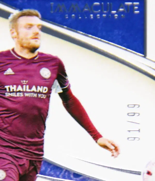 2020 Jamie Vardy #144 Panini Immaculate Collection SN#91 - detail