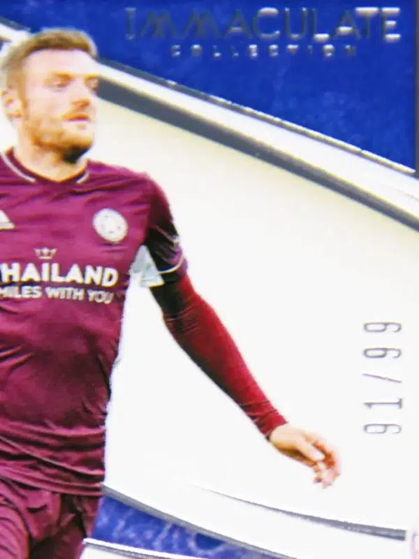 2020 Jamie Vardy #144 Panini Immaculate Collection SN#91 - detail