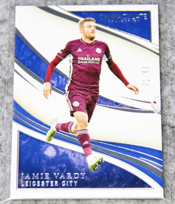 2020 Jamie Vardy #144 Panini Immaculate Collection SN#91 - front