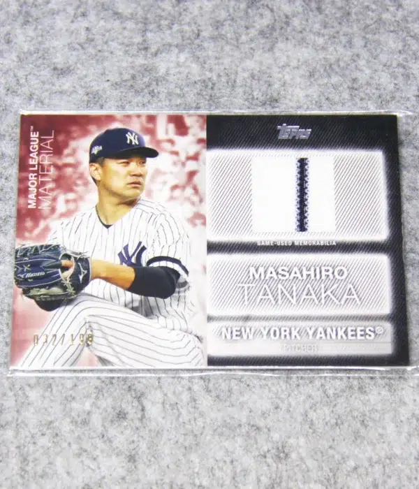 2020 Masahiro Tanaka #MLM-MTA Topps Series 2 Major League Material Patch SN#32 - front