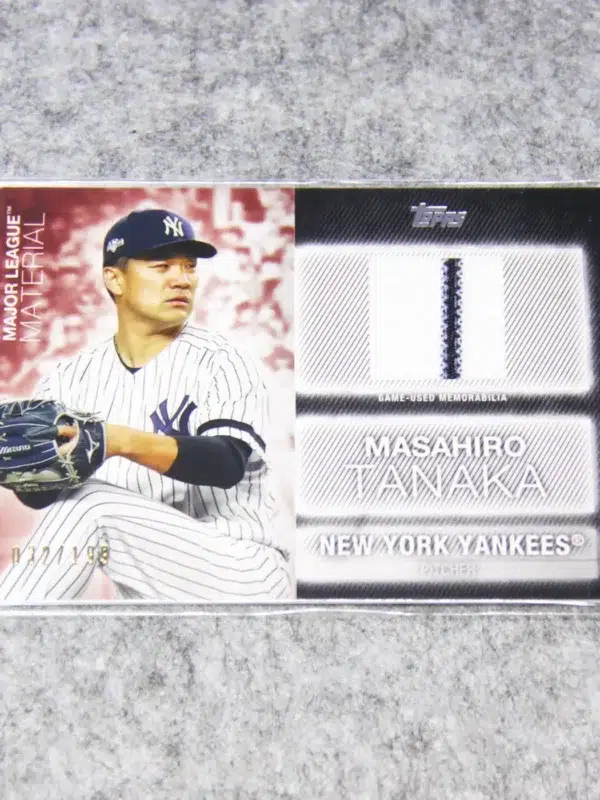 2020 Masahiro Tanaka #MLM-MTA Topps Series 2 Major League Material Patch SN#32 - front