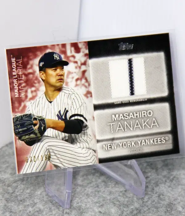 2020 Masahiro Tanaka #MLM-MTA Topps Series 2 Major League Material Patch SN#32 - stand