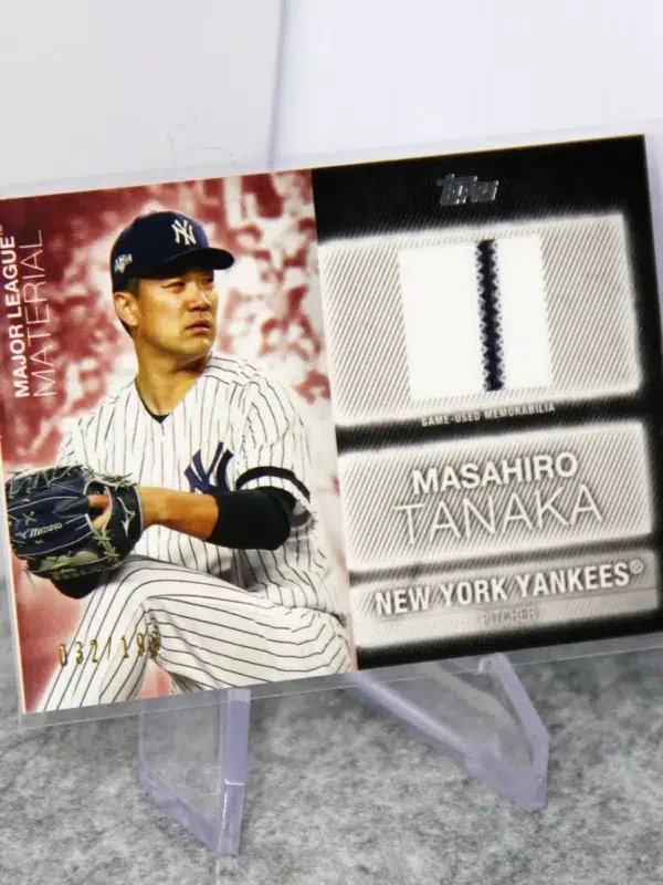 2020 Masahiro Tanaka #MLM-MTA Topps Series 2 Major League Material Patch SN#32 - stand