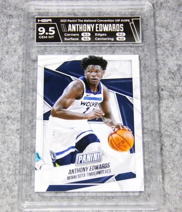 2021-22 Anthony Edwards #VIP6 Panini The National Convention VIP HGA 9.5 GEM MT - front
