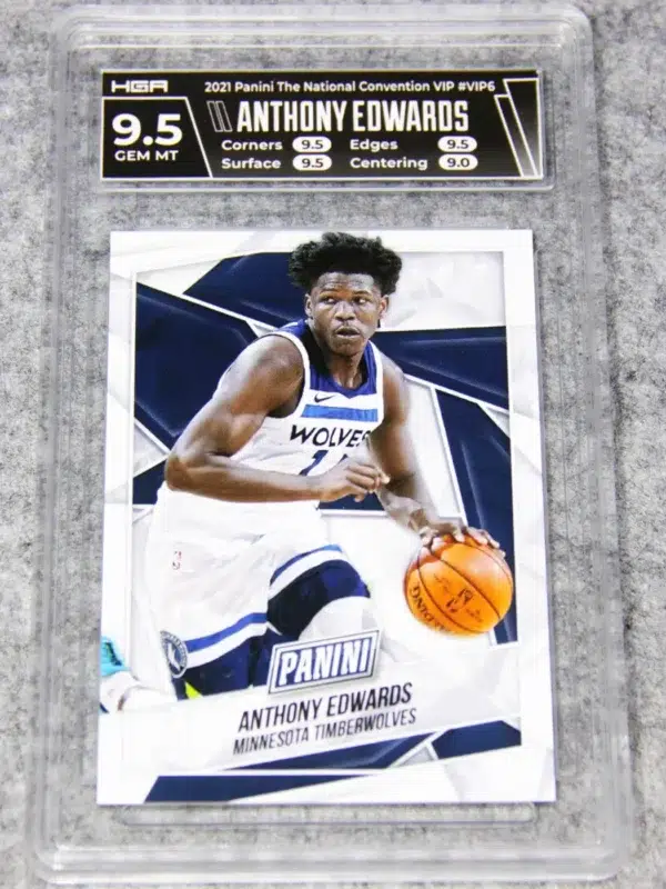 2021-22 Anthony Edwards #VIP6 Panini The National Convention VIP HGA 9.5 GEM MT - front