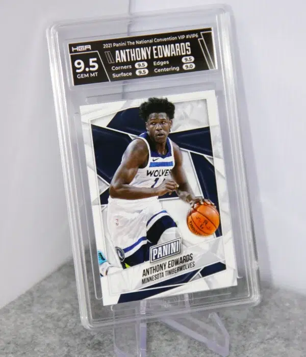 2021-22 Anthony Edwards #VIP6 Panini The National Convention VIP HGA 9.5 GEM MT - stand