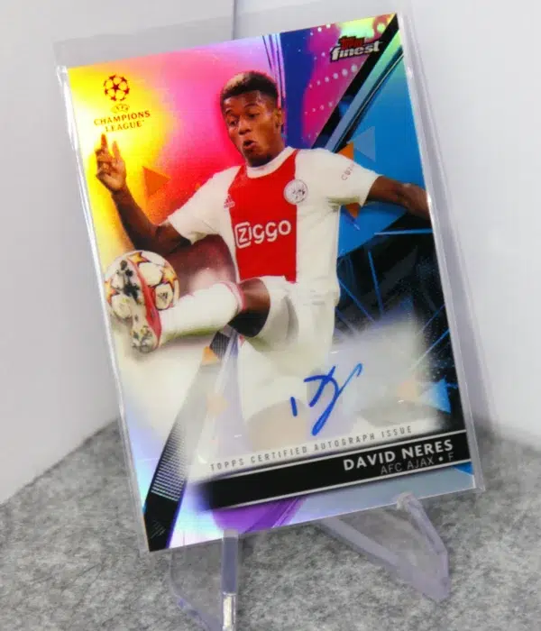 2021-22 David Neres #BA-DN Topps Finest UEFA Champions League Autograph - stand